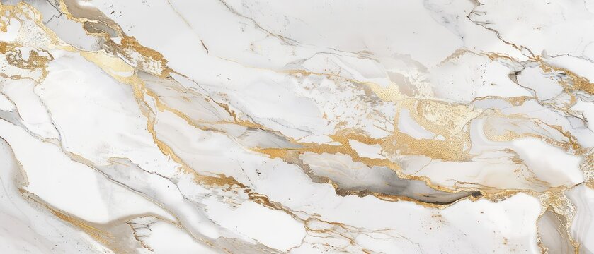 White marble with gold veins. White marble slab with gold veins in the stone