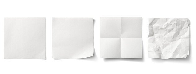 正方形の白いメモの紙片