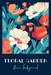 Floral card with poppies