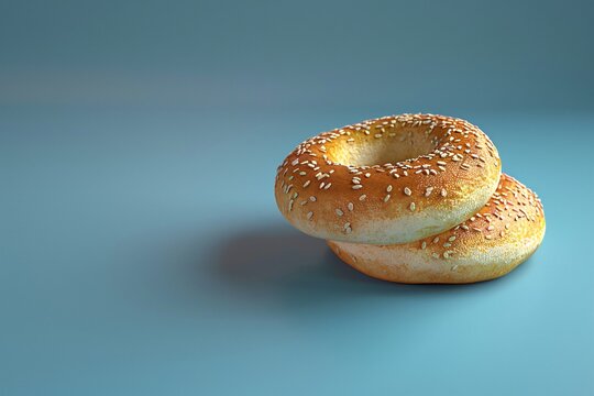 a bagel with white sprinkles on top