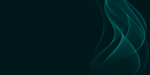 Obraz premium green smoke on a black background