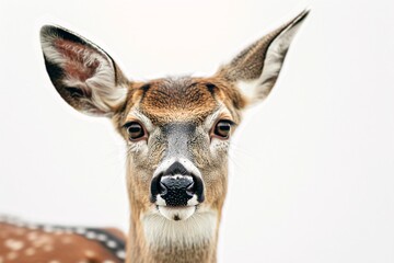 a close up of a deer