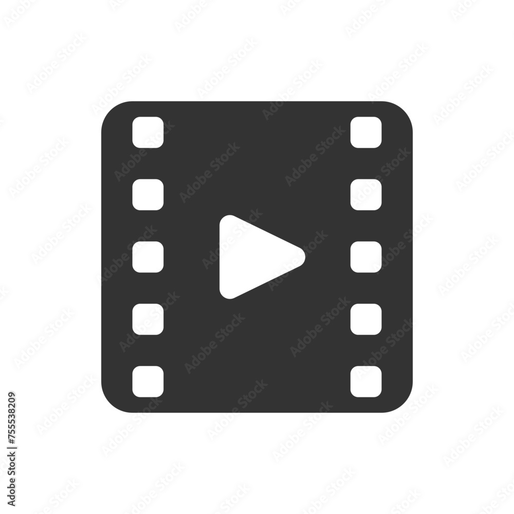 Poster video glyph vector icon isolated video stock vector icon for web, mobile app and ui design