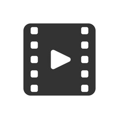 Video glyph vector icon isolated Video stock vector icon for web, mobile app and ui design