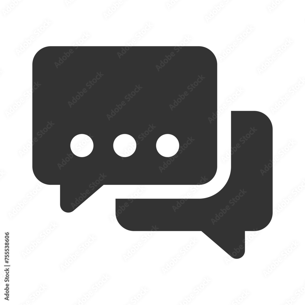 Aufkleber chat glyph vector icon isolated chat stock vector icon for web, mobile app and ui design