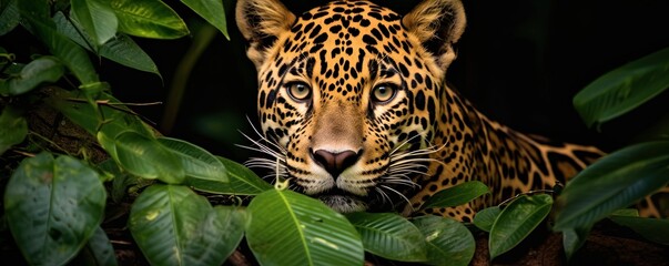 jaguar in the amazonian forest