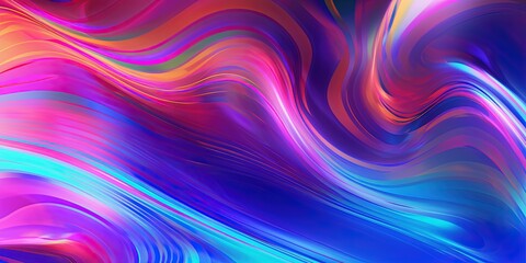 Holographic Neon Fluid Waves