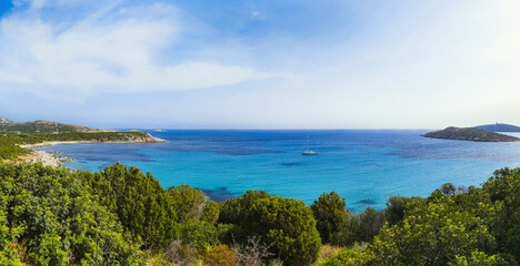 Fototapeta premium View from Chia Tuerredda (Tuerredda - Sardinia - Italy)