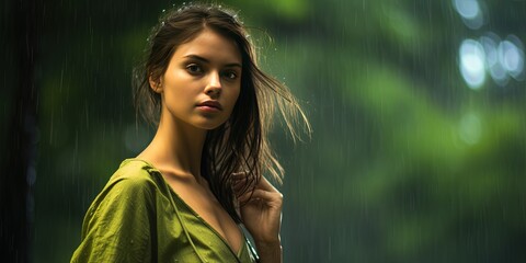 Beautiful young woman activist holding planet earth globe in her hand in climate action and environmental conservation concept