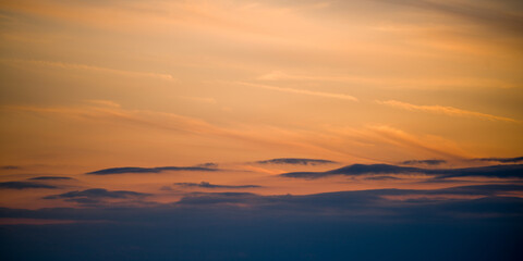 Fototapeta na wymiar Golden sunset with gradient sky