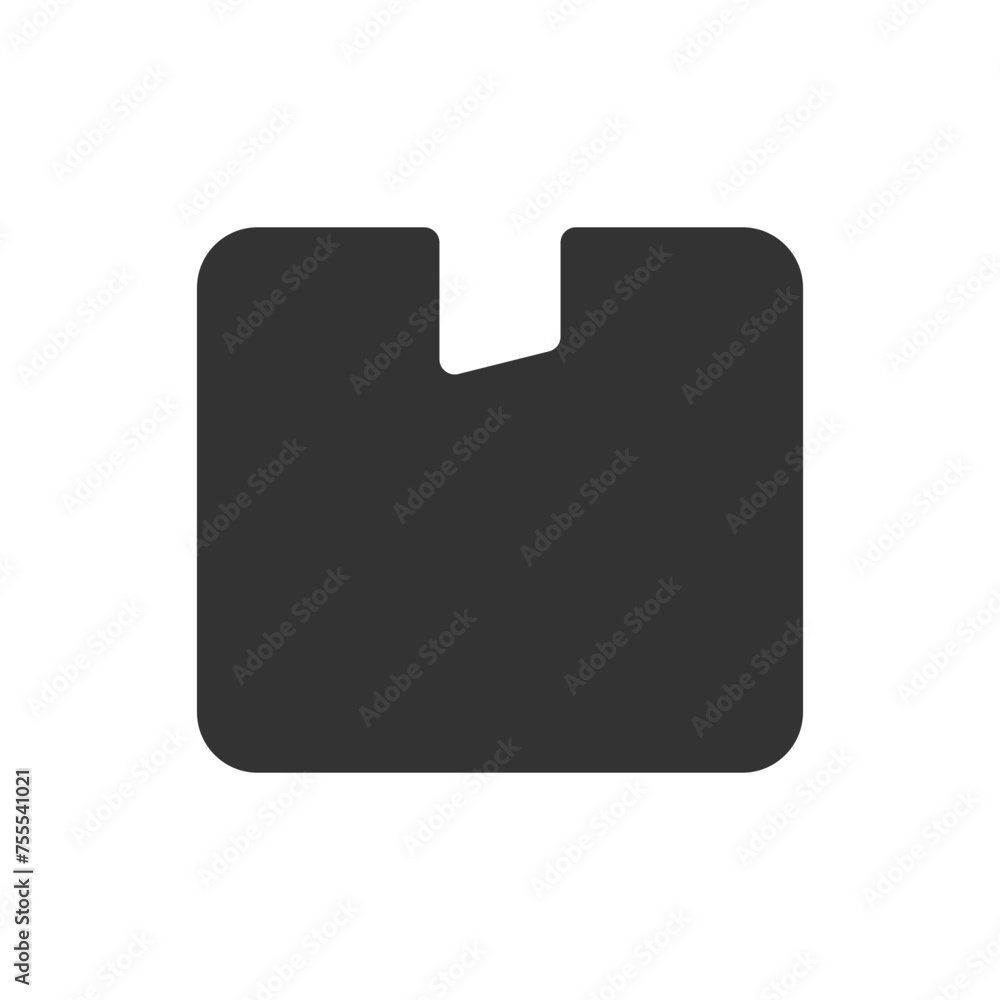 Aufkleber box glyph vector icon isolated box stock vector icon for web, mobile app and ui design
