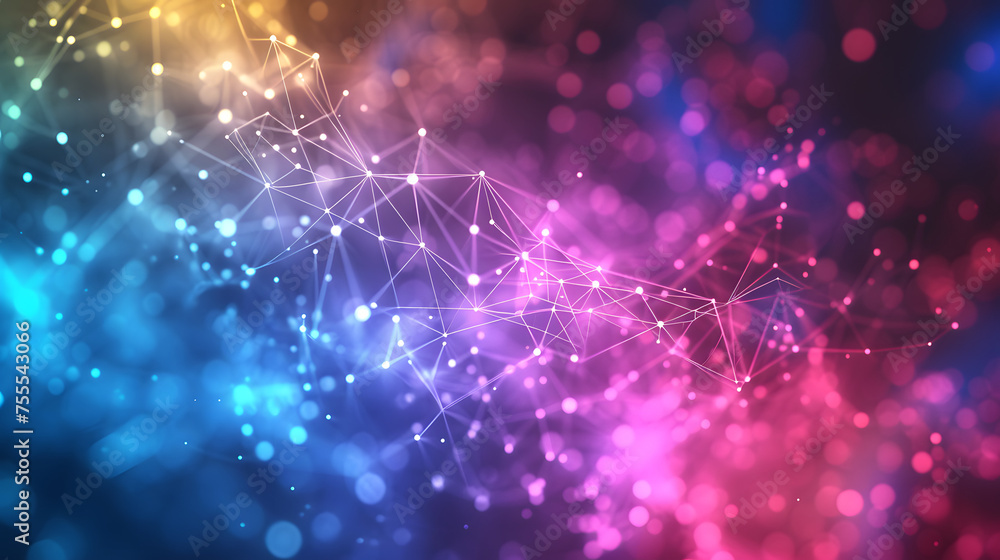 Poster use neural patterns, circuit-like connections, and a gradient of colors to symbolize the cognitive e