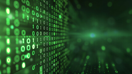 Digital matrix background with binary numbers