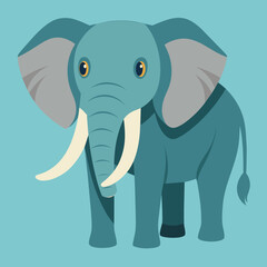 Obraz premium Elephant, Africa, jumbo, baby elephant, weevil, beast, pet, vector, illustration, draw, cartoon, pretty, cute 