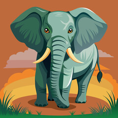 Elephant, Africa, jumbo, baby elephant, weevil, beast, pet, vector, illustration, draw, cartoon, pretty, cute
