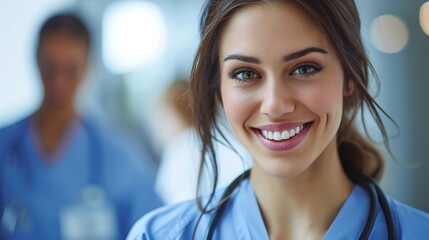 doctor-patient hospital care medical medicine woman health clinic portrait discussion office professional nurse explaining visit expertise physician portrait talking occupation practitioner - obrazy, fototapety, plakaty
