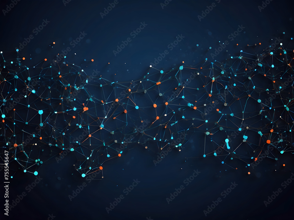 Poster abstract banner molecules with line, geometric, polygon, and triangle patterns. vector design networ
