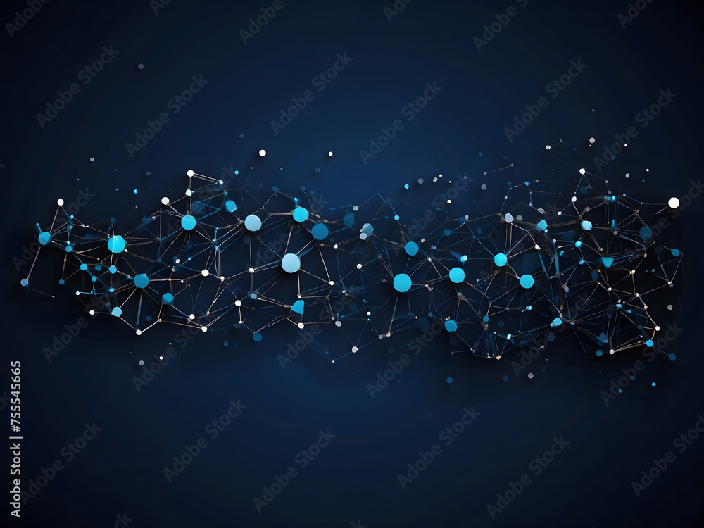 Poster abstract banner molecules with line, geometric, polygon, and triangle patterns. vector design networ
