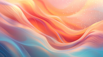 Obraz premium Abstract wavy lines, abstract futuristic background with colorful glowing neon lights