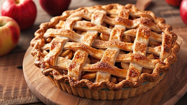 homemade apple pie generative ai images