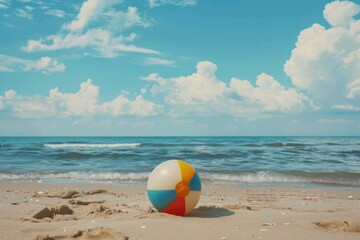 Fototapeta na wymiar Beach ball. Summer and vacations concept 