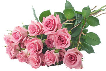 Naklejka premium Pink Rose Bouquet with Love and Romance