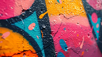 Close-ups of graffiti details and spray paint textures background