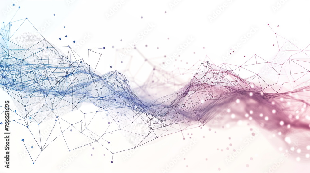 Poster abstract futuristic technology concept with vector communication lines on white background white bac
