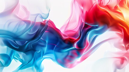 Abstract liquid shapes forming a futuristic banner on white background White backdrop for name...