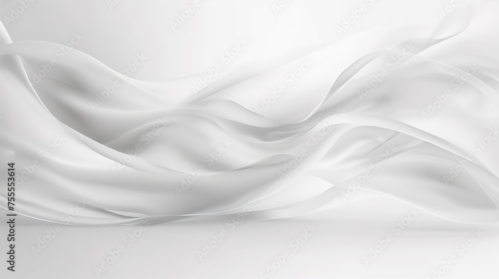 Poster elegant white background with soft curves and abstract elements white minimalist modern simple trend