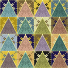 patchwork background with different patterns