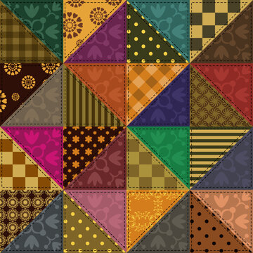 patchwork background with different patterns