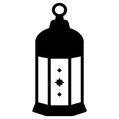 Black silhouette Lantern Vector Design. Middle Eastern Islamic Arabic Lantern Symbol Icon, religious antique traditional lamp, vintage kerosene chandelier