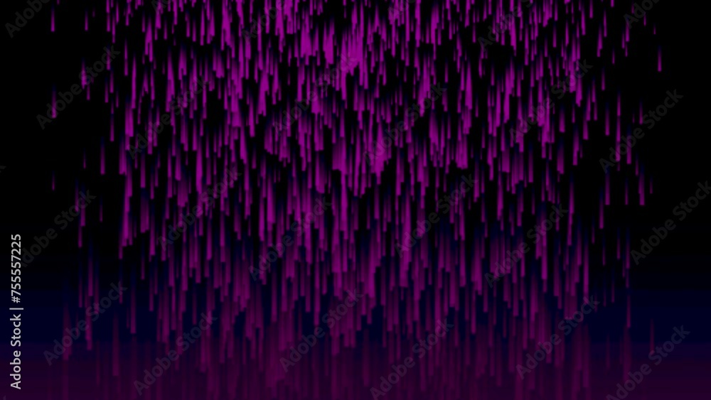 Poster digital rain dropping fade glow animation on background gradient electric colour motion graphics vis