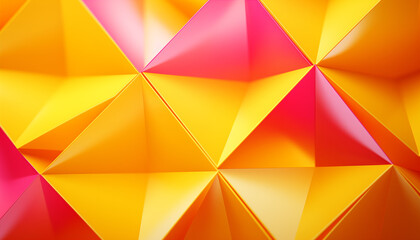 bright yellow and pink geometric shapes. abstract bright background for presentation design.