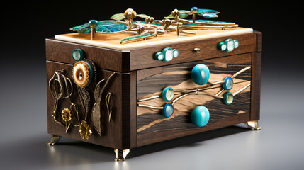 Jewelry box with various jewelry