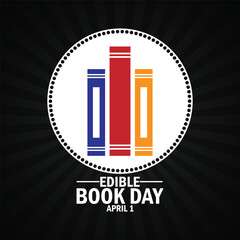 Edible Book Day wallpaper with typography. Edible Book Day, background