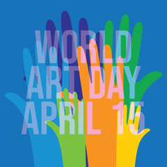 World Art Day design template good for celebration usage. vector eps 10. flat design. art design template.