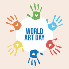 World Art Day design template good for celebration usage. vector eps 10. flat design. art design template.