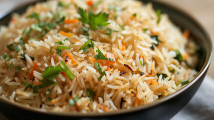 Kashmiri Pulav or cooked rice.