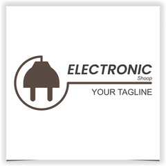 electronics store logo design template