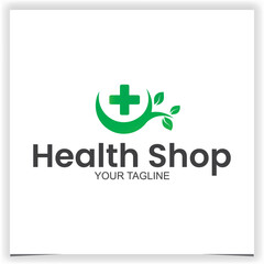 health shop logo design template