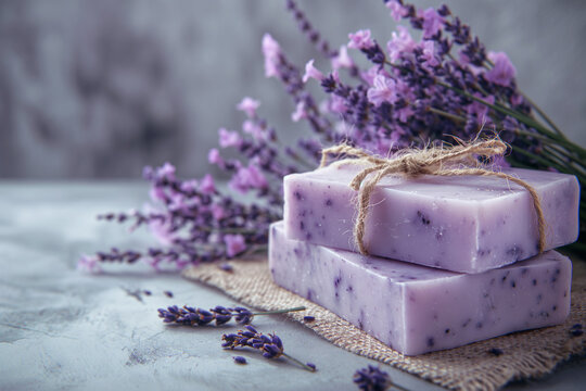 Natural soap with lavender