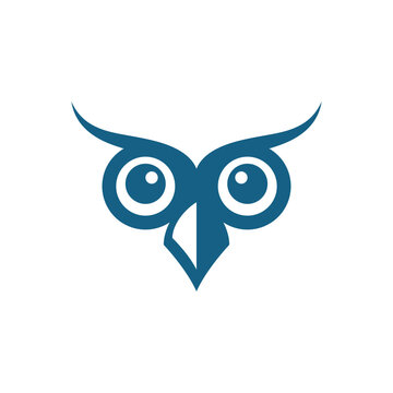 owl bird illustration logo template