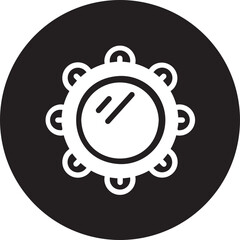 tambourine glyph icon