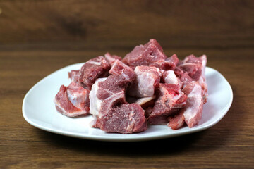 Carne troceada para preparar