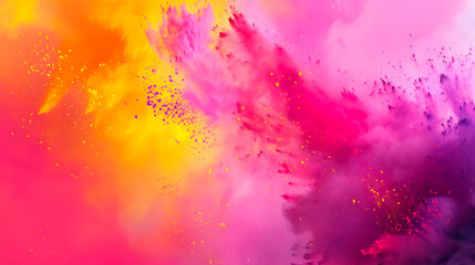 Fototapeta premium Illustration of colorful holi paints background with copy space