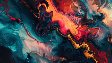 Color Burst: Painterly Abstract with Bold Strokes