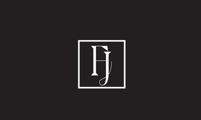 FJ, JF, F, J Abstract Letters Logo Monogram