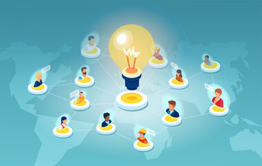 Business creativity, team work and job search